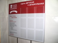 Напольные стенды для банка - заказ ОАО «Банк Санкт-Петербург»